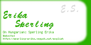erika sperling business card